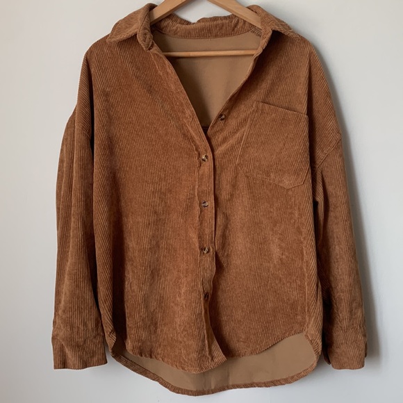 corduroy oversized button up - Picture 3 of 3
